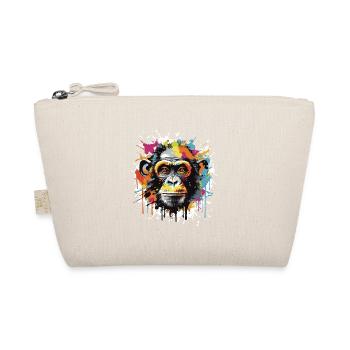 Monkey Head Portrait Pop Art - Organic Pouch - nature - Front