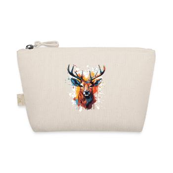Deer Head Portrait Pop Art - Organic Pouch - nature - Front