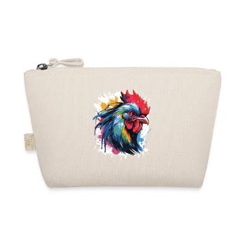 Rooster Head Portrait Pop Art - Organic Pouch - nature - Front