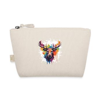 Moose Head Portrait Pop Art - Organic Pouch - nature - Front
