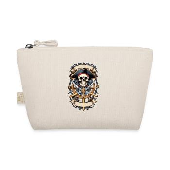 Piratenflaggen Skull Jolly Roger Pirat Kostüm - Bio-Täschchen - Natur - Vorne