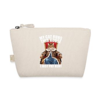 My Cat Runs This House I Just Pay Rent Cat Lover - Organic Pouch - nature - Front