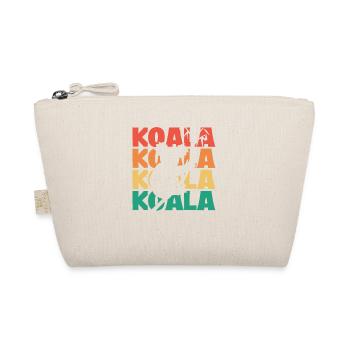 Retro Text Koalabear Phascolarctos Cinereus - Organic Pouch - nature - Front