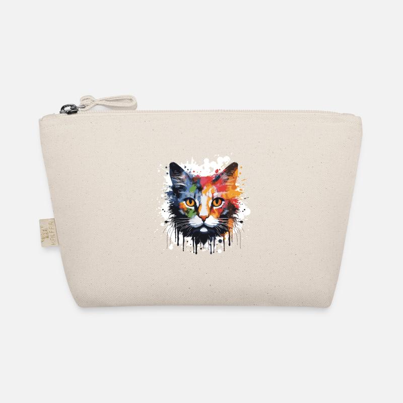 Chat Symbole Tête Portrait Pop Art Trousse biologique