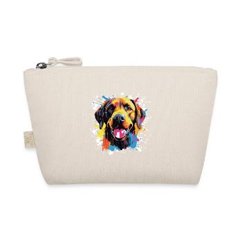 Labrador Hund Kopf Porträt Pop Art - Bio-Täschchen - Natur - Vorne