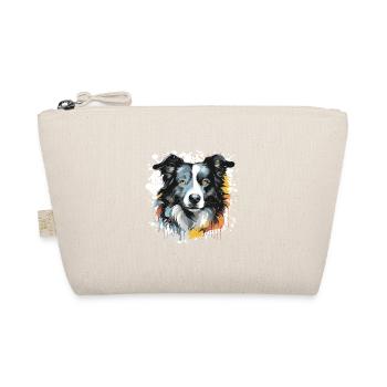 Border Collie Chien Tête Portrait Pop Art - Trousse biologique - nature - Devant