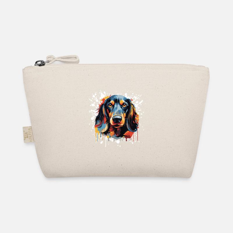 Dachshund Dog Head Portrait Dachshund Pop Art Organic Pouch