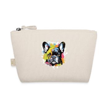 French Bulldog Dog Pop Art Portrait - Organic Pouch - nature - Front