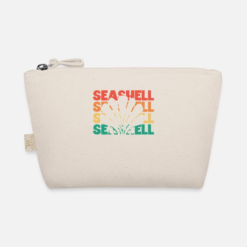 Retro Silhouette Shelling Bag Bivalvia Seashell Organic Pouch