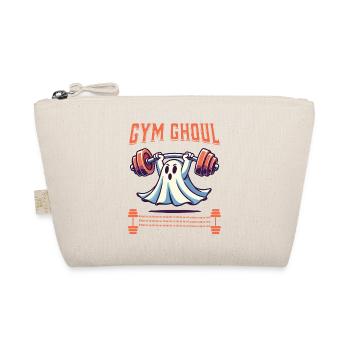 Gym Ghoul Halloween Fitness Ghost - Organic Pouch - nature - Front