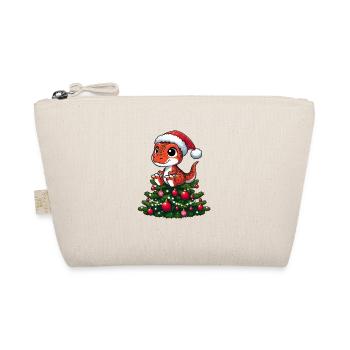 Dino avec arbre de Noël dessin animé fantaisiste T-Rex - Trousse biologique - nature - Devant