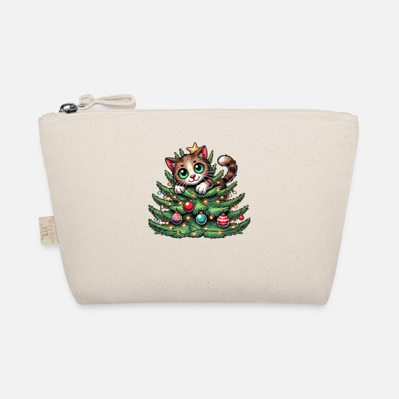 Arbre de Noël Chat Père Noël Bande Dessinée Trousse biologique