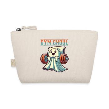 Gym Ghoul Funny Fitness Ghost Illustration - Organic Pouch - nature - Front
