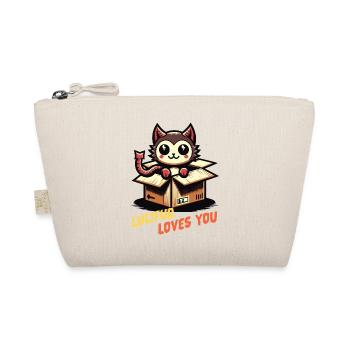 Lucifur Loves You Dessin Animé Motif Chat - Trousse biologique - nature - Devant