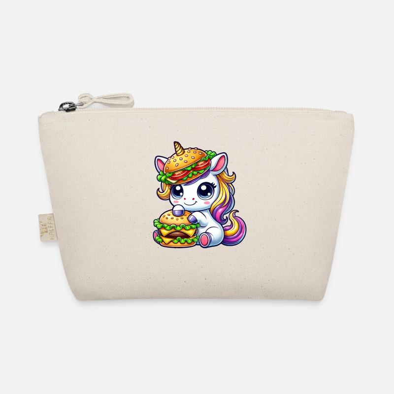 Mignon licorne hamburger cheeseburger dessin animé Skurr Trousse biologique