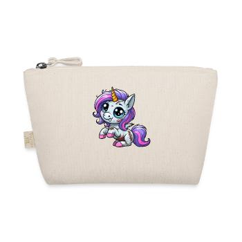 Halloween Einhorn Zombie Gruseliges Fantasy - Bio-Täschchen - Natur - Vorne