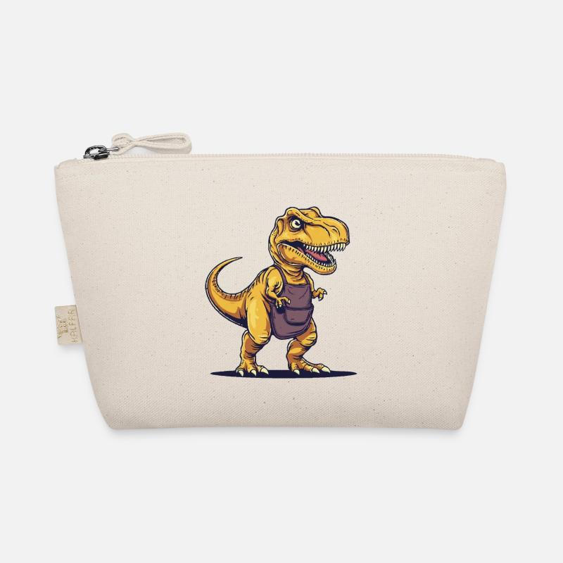 Humorvoller Dinosaurier mit Schürze Bio-Täschchen