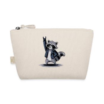 Raton laveur à bascule avec veste en cuir et ambiance cool - Trousse biologique - nature - Devant