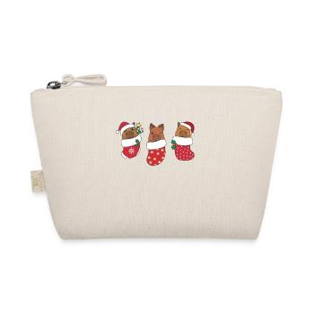 De mignons capybaras en chaussettes de Noël pour Noël - Trousse biologique - nature - Devant