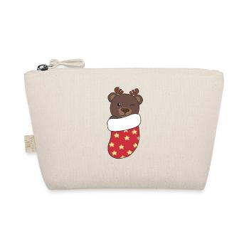 Ours mignons en chaussette de Noël pour ours de Noël - Trousse biologique - nature - Devant