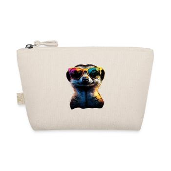 Erdmännchen Sonnenbrille Bunt Süßes Erdmännchen - Bio-Täschchen - Natur - Vorne