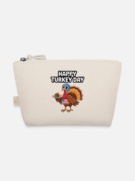 Lustiger Thanksgiving Truthahn - Bio-Täschchen - Natur - Vorne