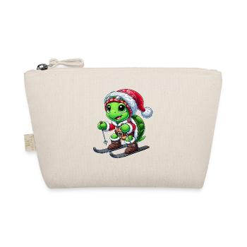 Tortue de Noël Père Noël Sports d’hiver Skieur - Trousse biologique - nature - Devant