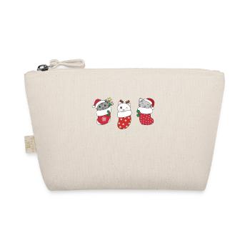 Chats mignons en chaussettes de Noël pour Noël - Trousse biologique - nature - Devant