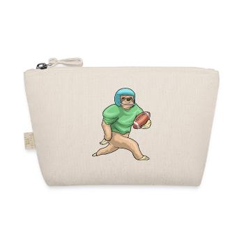 Faultier American Football Sport - Bio-Täschchen - Natur - Vorne