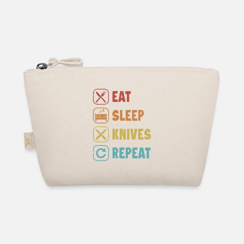 Essen Schlaf Messer Repeat Metzger Messer Liebhaber Messer Bio-Täschchen