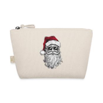 Weihnachtsmann Gesicht Sonnenbrille mit Hut Bart Weihnachtsspaß - Bio-Täschchen - Natur - Vorne