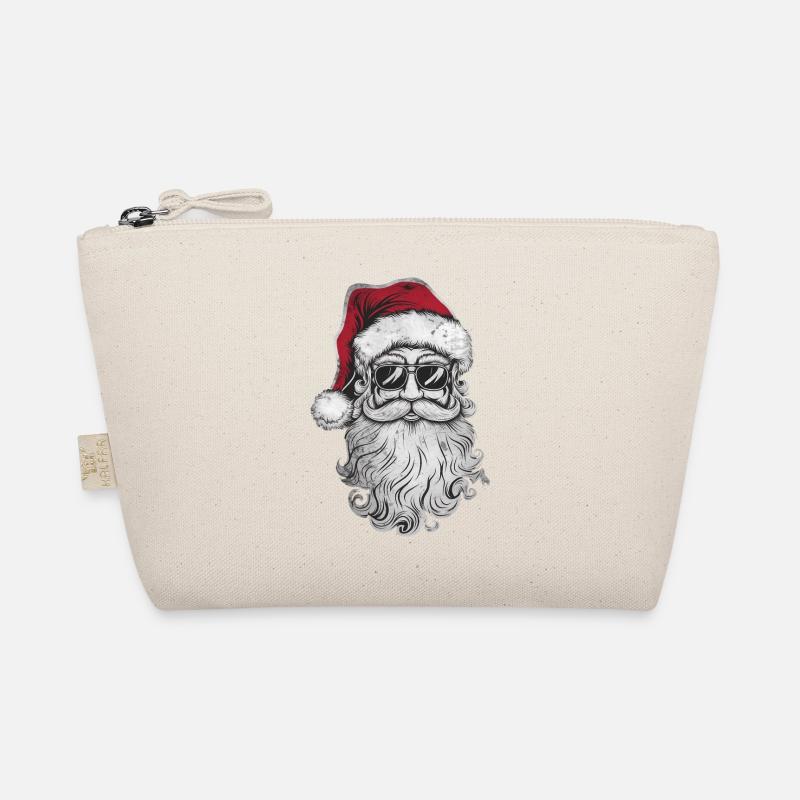 Lunettes de soleil visage de Père Noël avec chapeau barbe Noël Trousse biologique