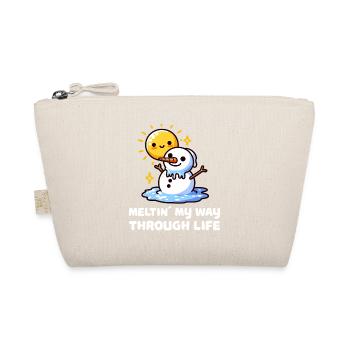 Meltin' My Way Through Life Snowman - Organic Pouch - nature - Front