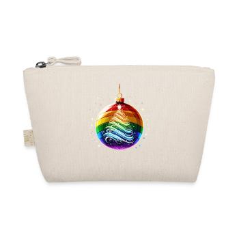 Regenbogen Weihnachtskugel - Bio-Täschchen - Natur - Vorne