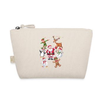 Dabbing Santa Elf Friends Christmas Squad Pyjama - Bio-Täschchen - Natur - Vorne