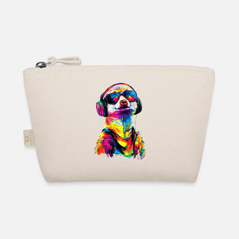 Erdmännchen Sonnenbrille Bunt Süßes Erdmännchen Bio-Täschchen