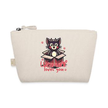 Lycipurr Loves You Chat Illustration - Trousse biologique - nature - Devant