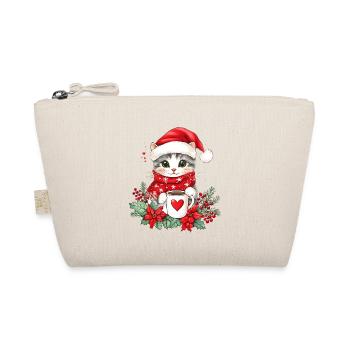 Chat Café Décoration de Noël Femmes Hommes Enfants - Trousse biologique - nature - Devant