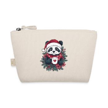 Panda Café Décoration de Noël Femmes Hommes Enfants - Trousse biologique - nature - Devant