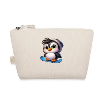 Drôle pingouin snowboard aventurier - Trousse biologique - nature - Devant