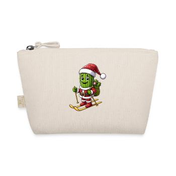 Christmas Cactus Skier Winter Sports - Organic Pouch - nature - Front