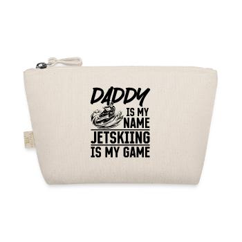 Daddy is my name Jetskiing is my game - Jetski Dad - Organic Pouch - nature - Front