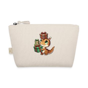 Christmas Dino T-Rex Christmas Party - Organic Pouch - nature - Front