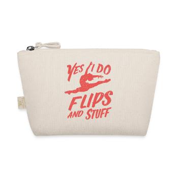 Yes, I do flips and stuff! - Organic Pouch - nature - Front