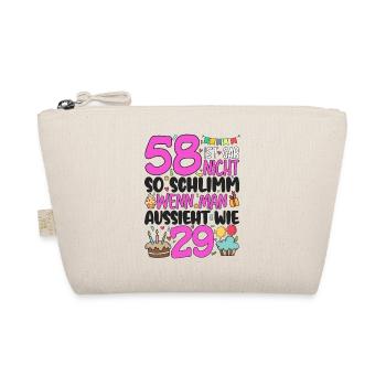 58th birthday women 58 is not so bad - Organic Pouch - nature - Front