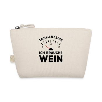 Tank leer - Ich brauche Wein - Sauf Spruch - Bio-Täschchen - Natur - Vorne