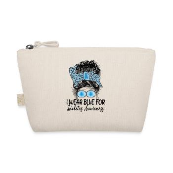 I Wear Blue for Diabetes Awareness Bun - Organic Pouch - nature - Front