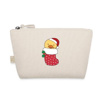 Cute ducks in Christmas sock for Christmas duck - Organic Pouch - nature - Front