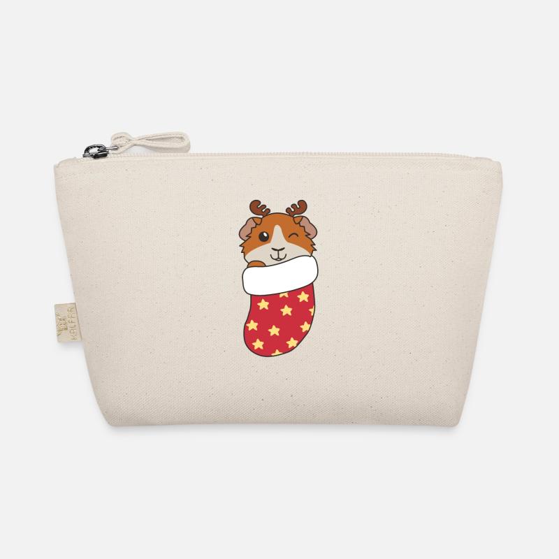 Cute guinea pig in Christmas sock too Organic Pouch