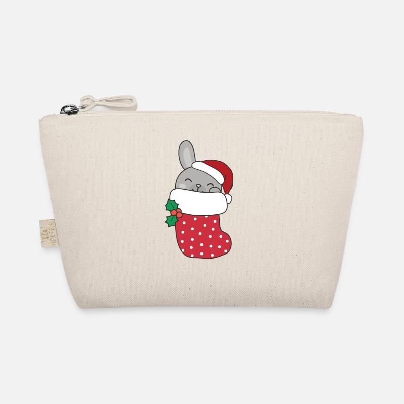 Lapins mignons en chaussette de Noël pour lapin de Noël Trousse biologique